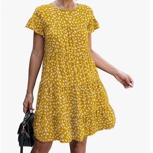 Polka Dot Ruffle Mini Dress